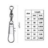 100Pcs Fishing Line Hook Connectors Round Bearing Swivels Fishing Snap Fishing Swivels Fishing Swivels with Locking Snap