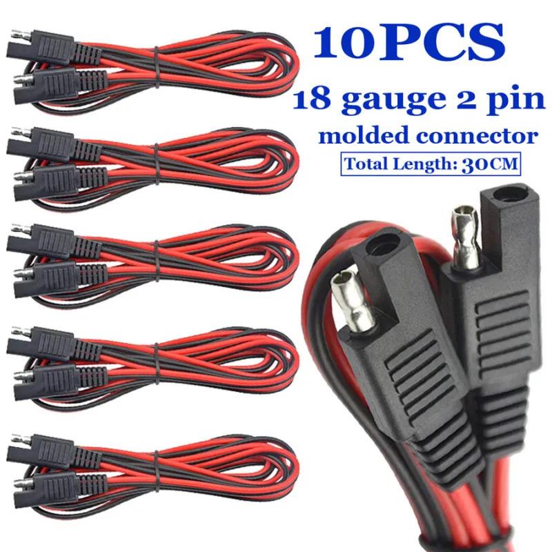 

10 Pcs Motorbike 18 Gauge 2-Pin Quick Disconnect Wire Harness Sae Connector Kit
