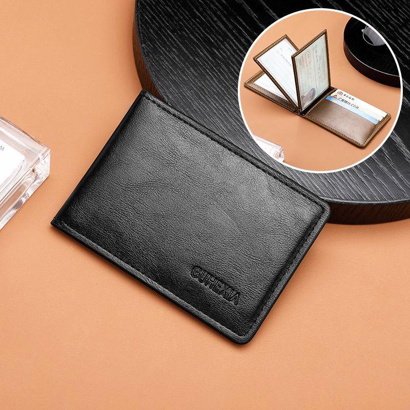Slim Men Wallet Card Holder 4 Fold Money Clip Driver'S Licence Holder Coin Purse Slim Men'S Wallet For Everyday Use Gift Casual