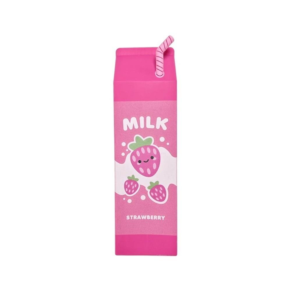 Milk Box Shape Pencil Case Silicone Makeup Storage Box New Pen Holder  School