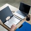 Fizz Horizontal A4 Folder 7colors Matte Texture Folder Portable Pad Portable Pen Tray Office Metting File Pocket 2 types