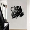 1pc Tiger Metal Wall Art, Animal Mural Sculpture, Rust Resistant for Living Room Garden Fence Decor, New Year Christmas Gift for Animal Lovers