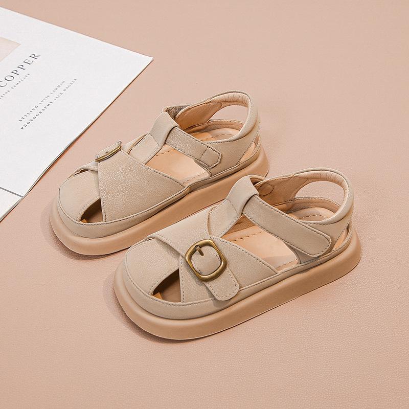 

Children s hole shoes boys 2025 new summer beach non-slip middle and older children outdoor wear girls bag head cool slippers 23 хаки