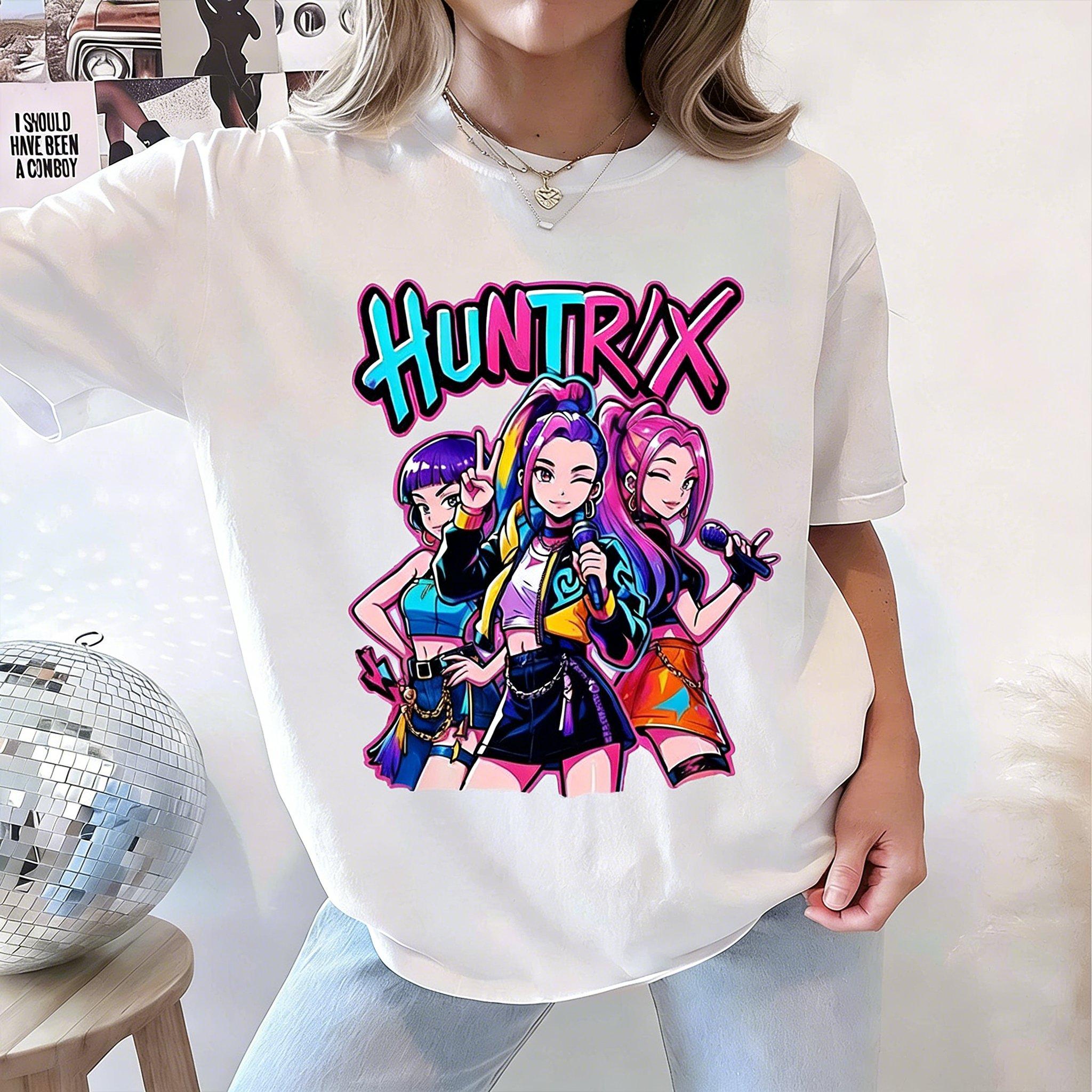 2026 Summer Kpop Demon Hunter Loose Anime Short Sleeve T-Shirt Street Trendy Pattern Printed Casual Top 100
