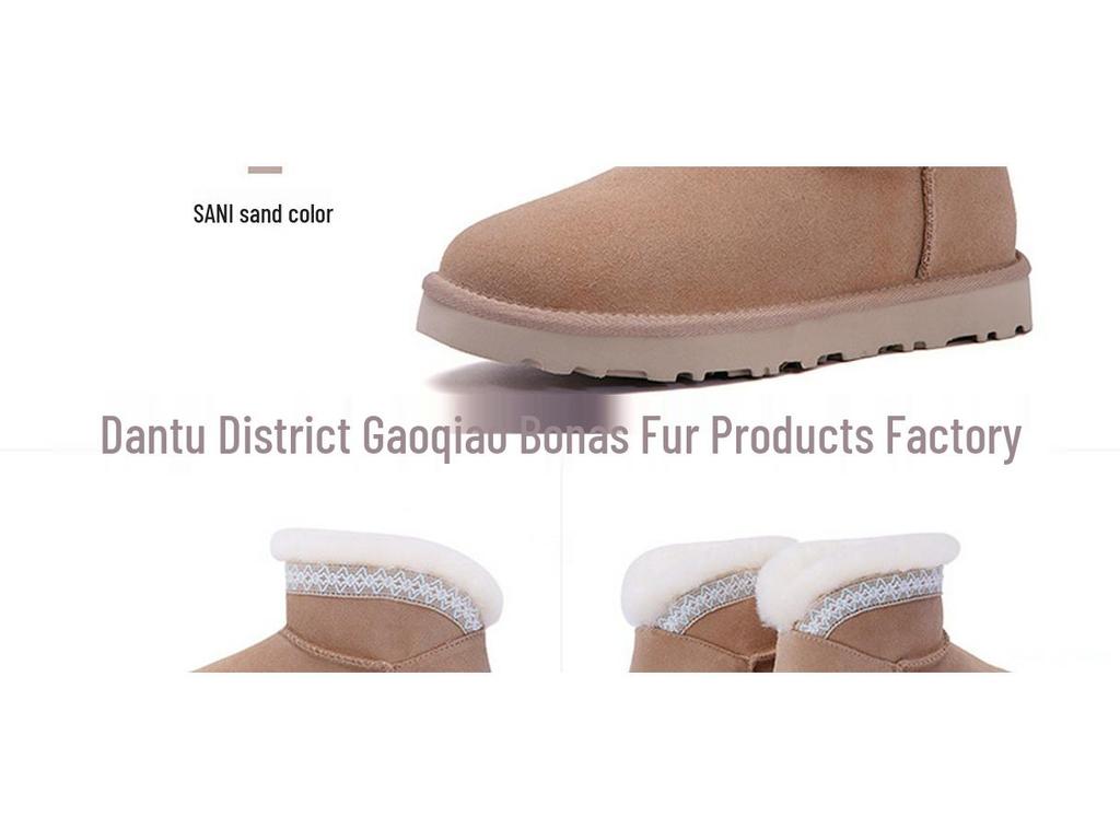 Autumn & Winter Ethnic Embroidered Ankle Boots - Height-Boosting, Thick-Soled, Tasselled Classic Snow Boots for Women