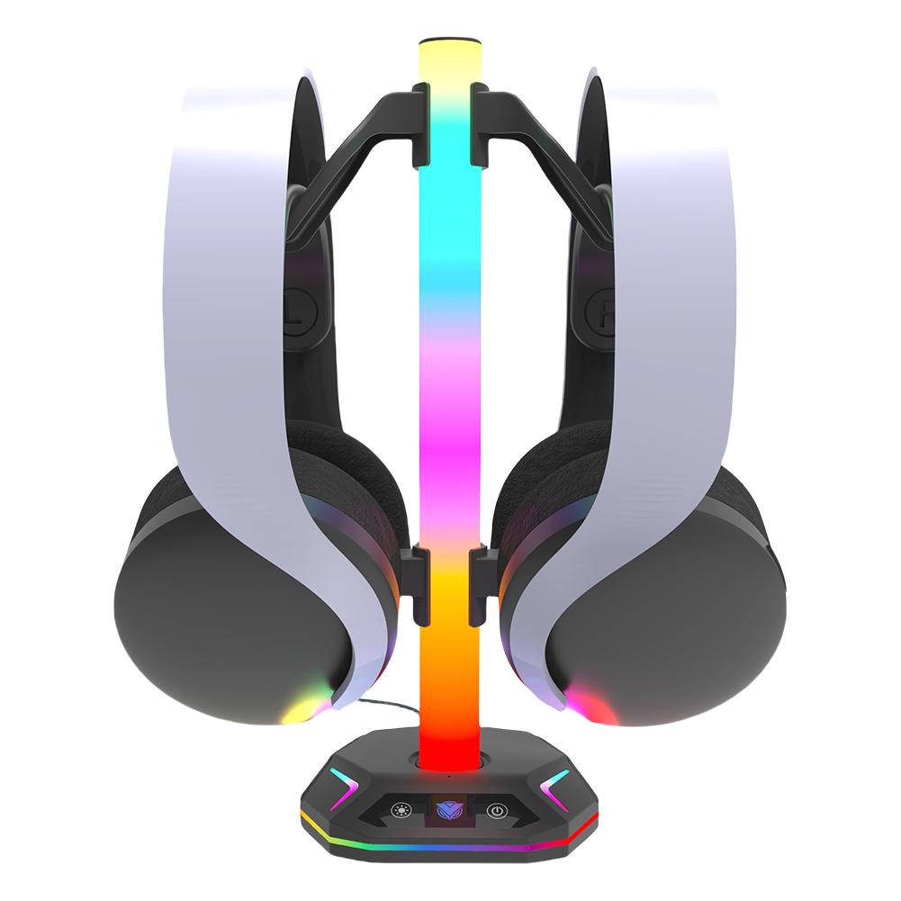 Kopfhörerhalter Spielcontroller-Halter PS5 RGB Headset-Ständer 9 Lichtmodi Controller-Halter für PS5/PS4/Xbox/Switch Pro