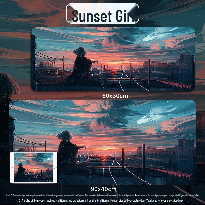 Custom Extra Large Gaming Mouse Pad - Moving Night Sky Design for Esports