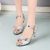 Summer Sandals for Women High Heels Sandals Designer Fish Mouth Peep Toe Sandal Luxury Sequined Casual Sandals for Women