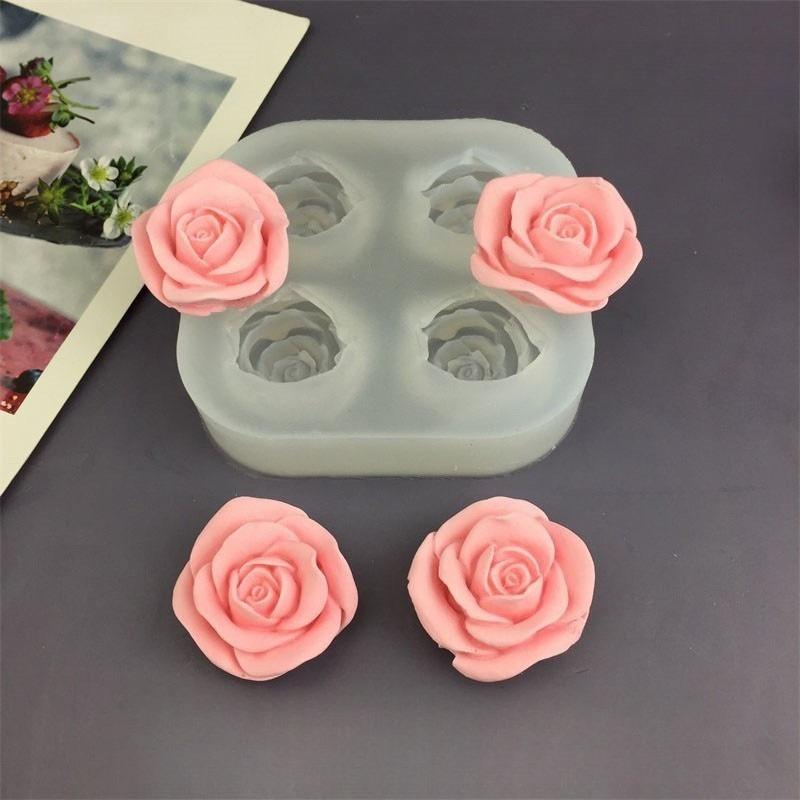 1PC Jiulian rose shape silicone mold flower DIY hand-baked fondant cake mold Epoxy resin mold