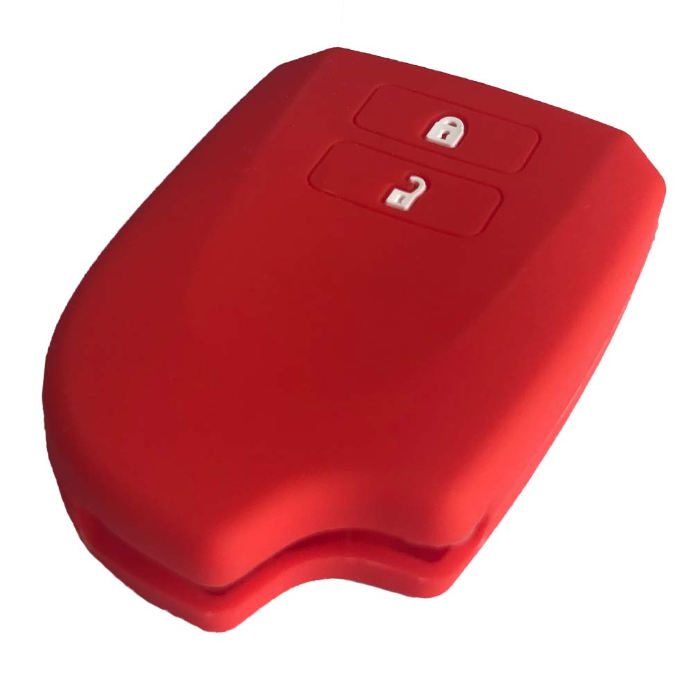 ZIAN Toyota Hiace Smart Key Case 2 Button Silicone Key Cover Specially Designed (MY-FTHS2J) (Red)