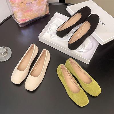 Nuove Scarpe Mary Janes Basse da Donna Scarpe con Punta Quadrata Materiale Liscio di Alta Qualità Semplici Slip-on Ballerine Zapatos Mujer