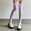1Pair Lolita Long Tube Nylon Spring and Summer Over The Knee Thin Bow Girl's Lace
