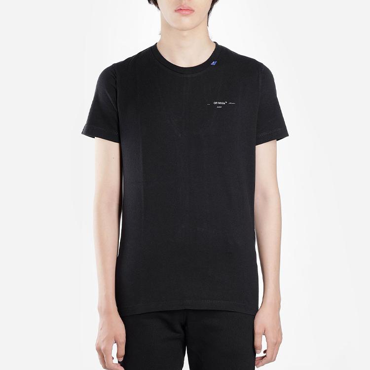 Off-White FW19 Arrow Logo Print Short Sleeve T-Shirt Men Tops Black OMAA027E191850011091