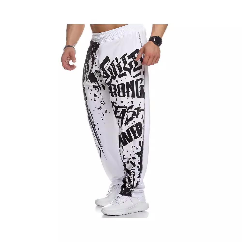 Pantaloni Sportivi da Allenamento Fitness da Uomo Pantaloni Casual Atletici Stampati ad Asciugatura Rapida