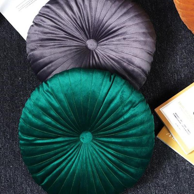 Cojín Redondo de Calabaza para Silla para Patio Hogar Coche Oficina Cojín de Suelo Relleno Inserto Espuma Viscoelástica Tatami Cojín de Sofá