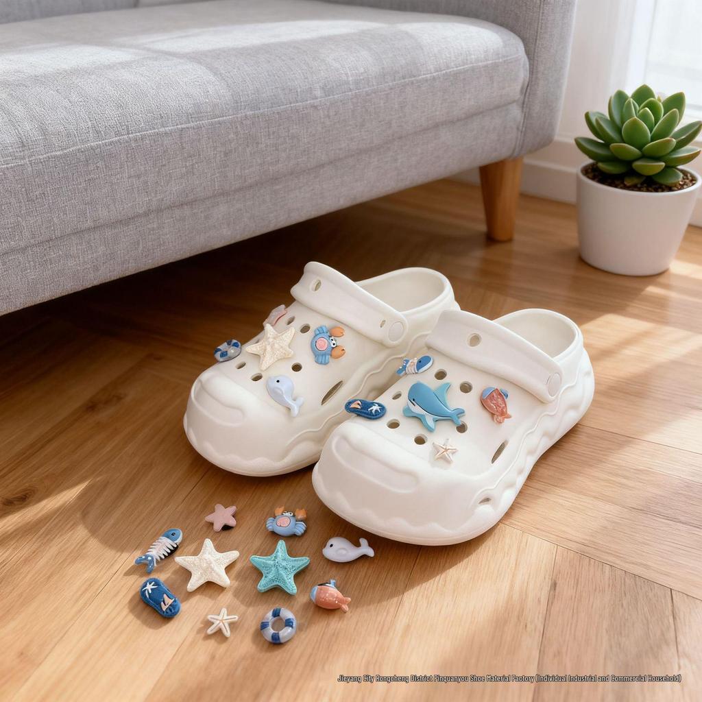 Cute Cartoon Resin Bear Cookie Croc Accessories: DIY Removable Shoe Decorations and Buckles