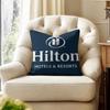 Luxury HHiltonS Design Cushion Cover Natural Linen Organic Fabric DoubleSided Printing Couch Pillow Covers Home Decor