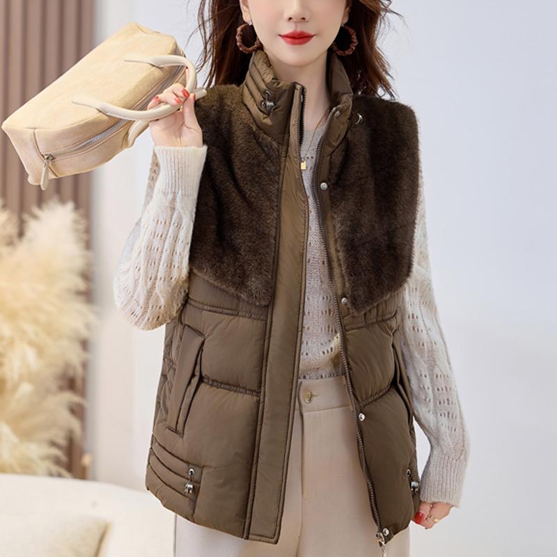 Fashion Winter Women's Vest Thick Warm Casual Sleeveless Jackets Woman Short Coat