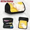 2D Flat Printing 1pc Scientific Cat Design Double Layer Flip Pencil Case - Multi-Layer Flip Cover Design, Zipper Closure, Storage Bag, Organizer for S