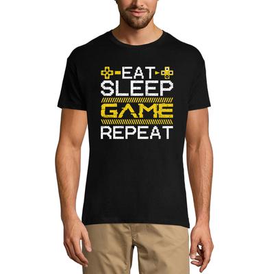 Pánske tričko Eat Sleep Game Repeat - Gaming Funny Joke - Darček pre hráčov