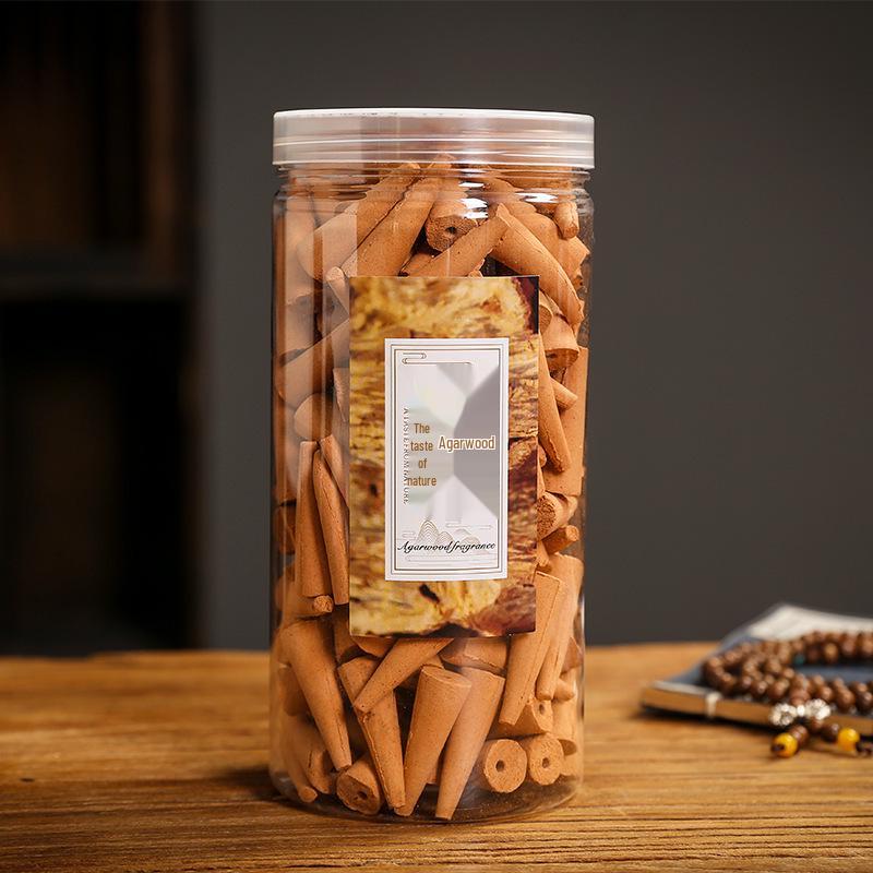 20-Minute Cone Backflow Incense Pellets: Agarwood, Sandalwood, Lavender, Jasmine, Osmanthus & Rose