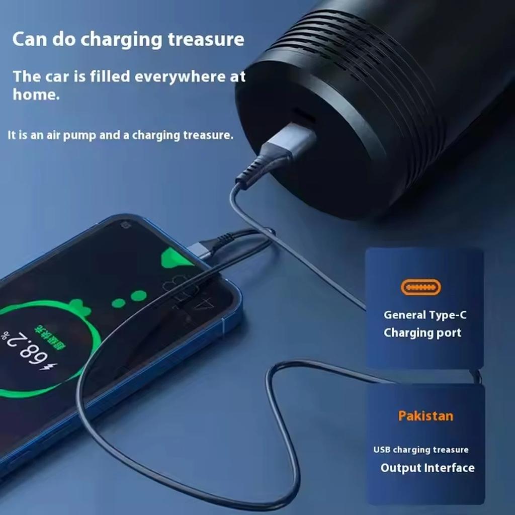 Portable Tire Inflator Wireless Rechargeable Electric Inflator Car Bicycle Digital Air Compressor Football Ball Inflator Pump