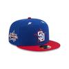 New Era 59FIFTY Dalītu paneļu 2025 MLB Visu zvaigžņu spēles treniņu San Diego Padres zila 14667189 cepure