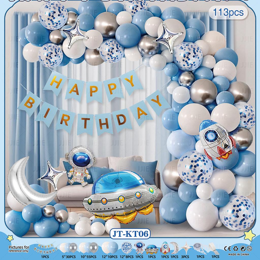 Internet Celebrity Boy Girl Cartoon Balloon Chain Scene Arrangement Party Balloon Decorations Birthday Ceremony Feeling Background Wall