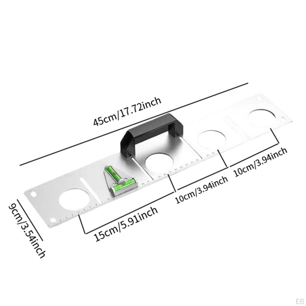Measurement Tool Wall Box Template and Level Bathroom Shower Receptacles Measuring Ruler Electrical