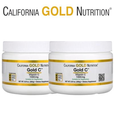 California Gold Nutrition C-Vitamin 1000mg Pränatales Pulver 250g 1+1