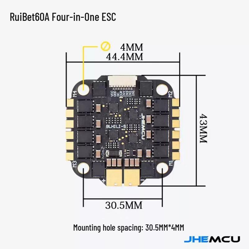 Dingpei F7 FPV Flight Controller & 60A 4-in-1 ESC Stack