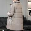 Middle Age Woman Winter Long Faux Sheepskin Coats Elegant Thick Warm Winter Parkas Female Leather Jacket