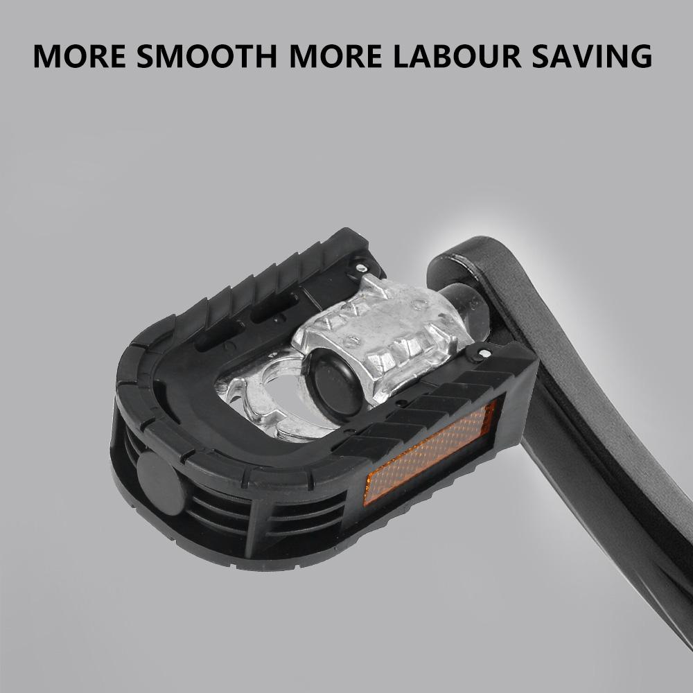 1Pair Aluminum Alloy Mountain Bike Pedals Labor-saving With Safety Reflective Sheet Folding Pedal Bike Cycling Replacement Parts