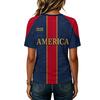 Dames V-hals T-shirt met Korte Mouwen en Letterprint voor Casual Dagelijks Gebruik