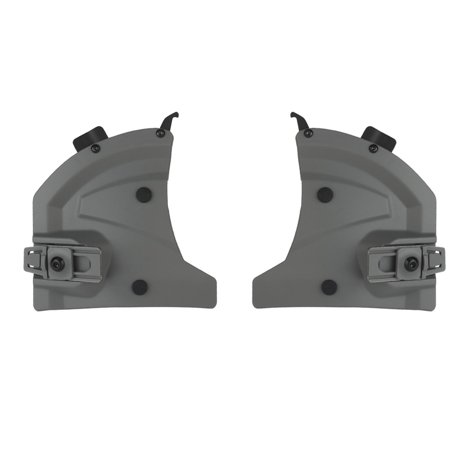 

2Pcs Side Guide Rail Mount Ear Protection Helmet Accessories Ears Protective Guard for Hunting Cosplay CS Wargame Halloween сірий