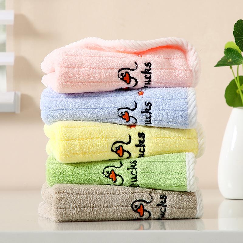 Towels for Washing Faces for Home Use Kindergarten Boys and Water Absorb Girls for Babies Plush Rectangular Non-pure Cotton-made Face Towel for