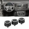 3pcs Climate Control Knobs, ABS Air Conditioner Control Knob 84793085 84141127 Replacement for Express 1500 2500 3500