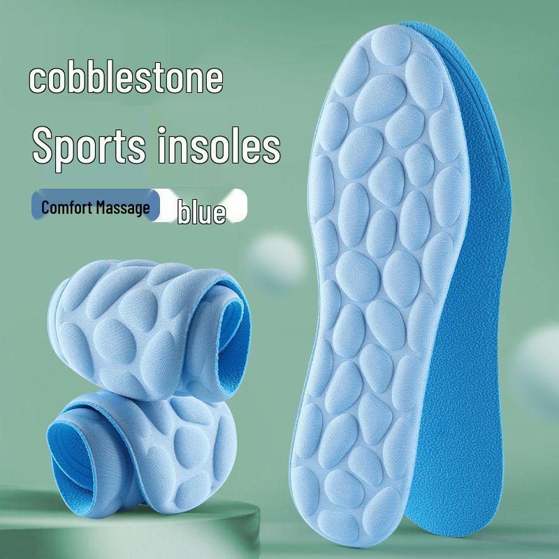 Pebble Comfort Sports Insole: Soft, Sweat-Absorbing, Odor-Resistant, and Perfect for Running and Military Training.
