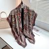 New printed scarf velvet feel autumn and winter fashion versatile large size square scarf office outside shawl