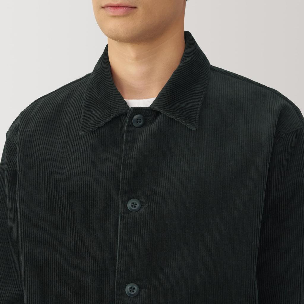 MUJI Corduroy Jacket Size XL Men's Kapok-Blend (AD0W2A4A) Black,