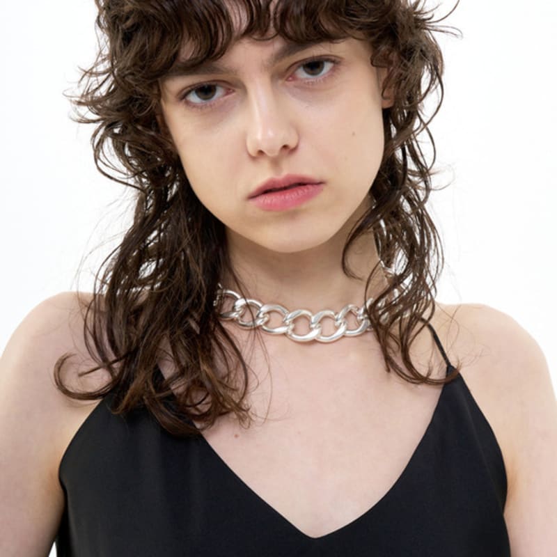 Bquiet MATTE CHAIN NECKLACE_SILVER