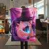 1 Stück Kpop Dämonenjäger Druck Flanelldecke, Hohe Qualität für alle Jahreszeiten, Heimdekoration, Wärme und Komfort, Perfekt für Weihnachtsgeschenke