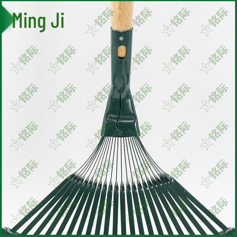 Mingji 22-Tooth Steel Rake with Wooden Handle