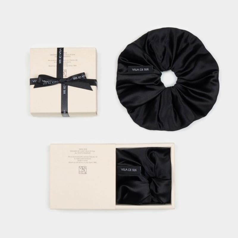 VILLA DE SILK GLAM SILK SCRUNCHIE (2colors)
