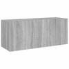 Vidaxl Ścienna Szafka Tv Z Led, Szary Dąb Sonoma, 100X35X41 Cm