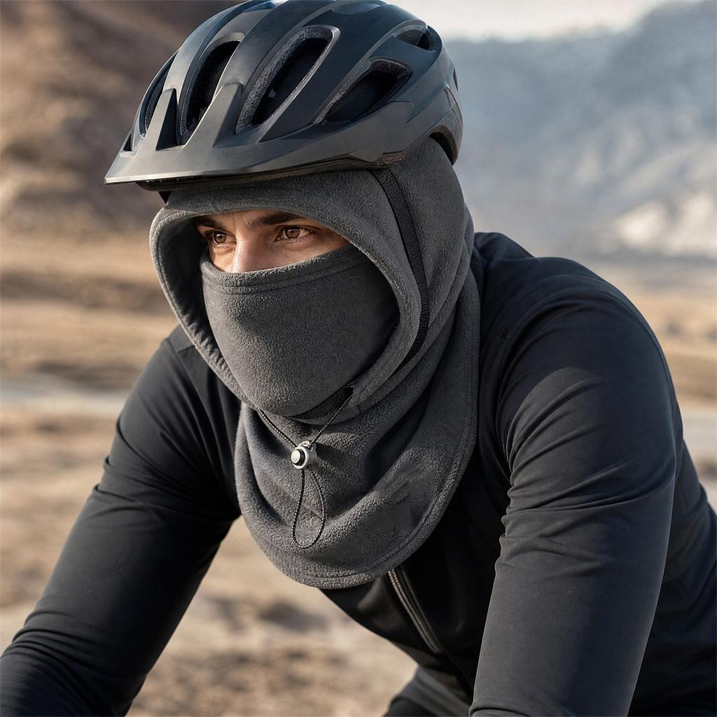 Unisex Outdoor Cycling Hat with Face and Neck Cover, Thickened Double-Layer Windproof Design