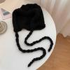 Oversized Unisex Knit Hooded with Neck Warmer Weaving Hat for Outdoor Activities and Street Fashion