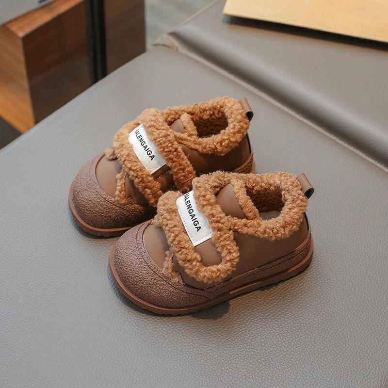 Dětská volnočasová obuv Plyšová izolace Dětská obuv pro dívky Bavlněné boty Dětská plyšová obuv pro teplo Obuv pro batole Chlapecká obuv Tenisky 2024