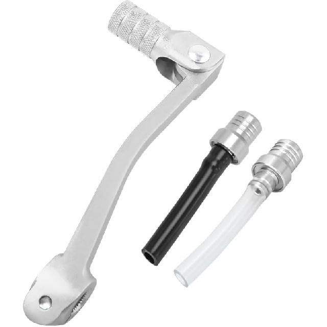 Motorcycle Folding Gear Shifter Shift Lever, Foldable Motorbike Pedal Shifter Replacement Accessories With Tank Cap Vent Hose Tube, Fit For 50Cc 70Cc