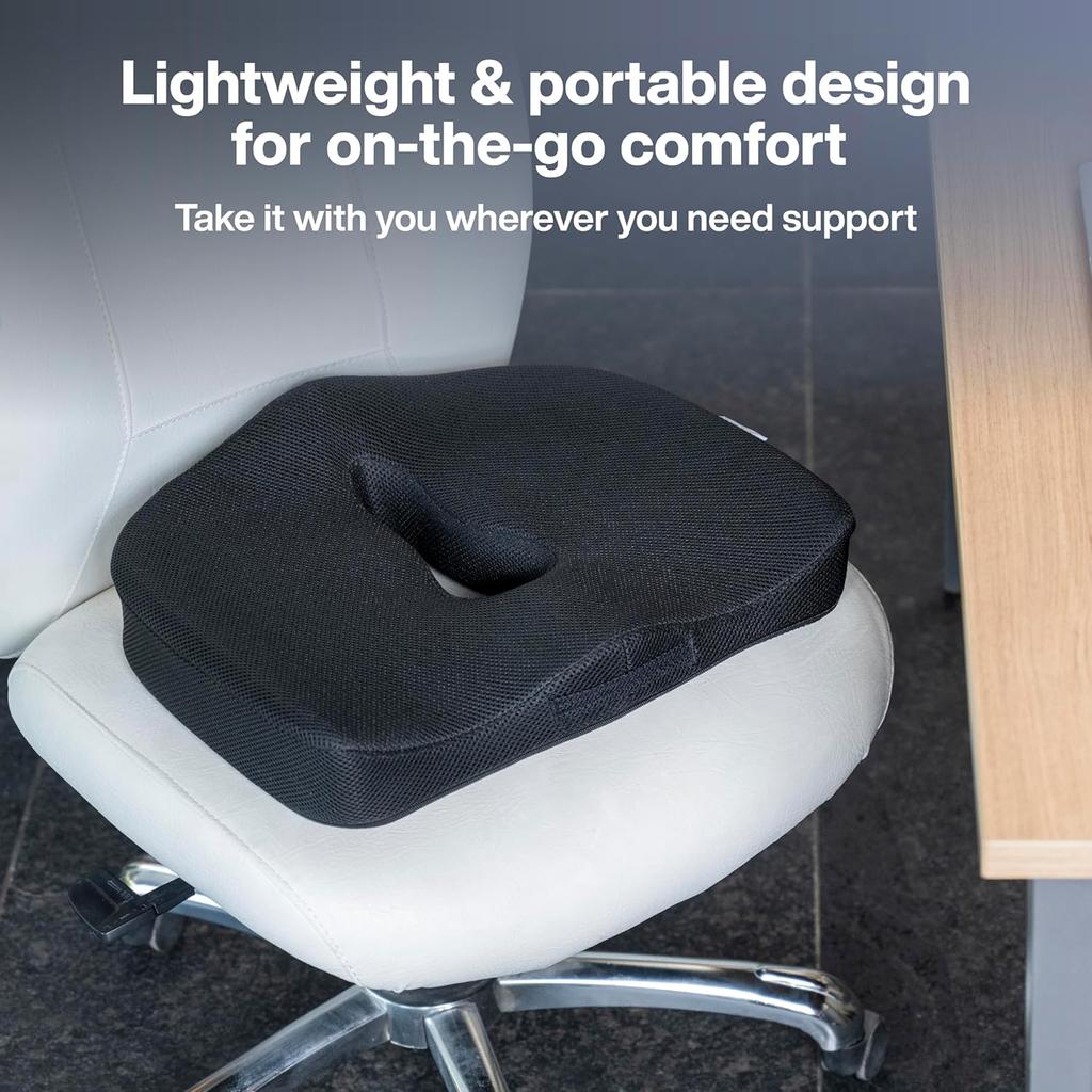 Ergonomic Memory Foam Coccyx Seat Cushion – Designed for Enhanced Seating Comfort and Posture Support